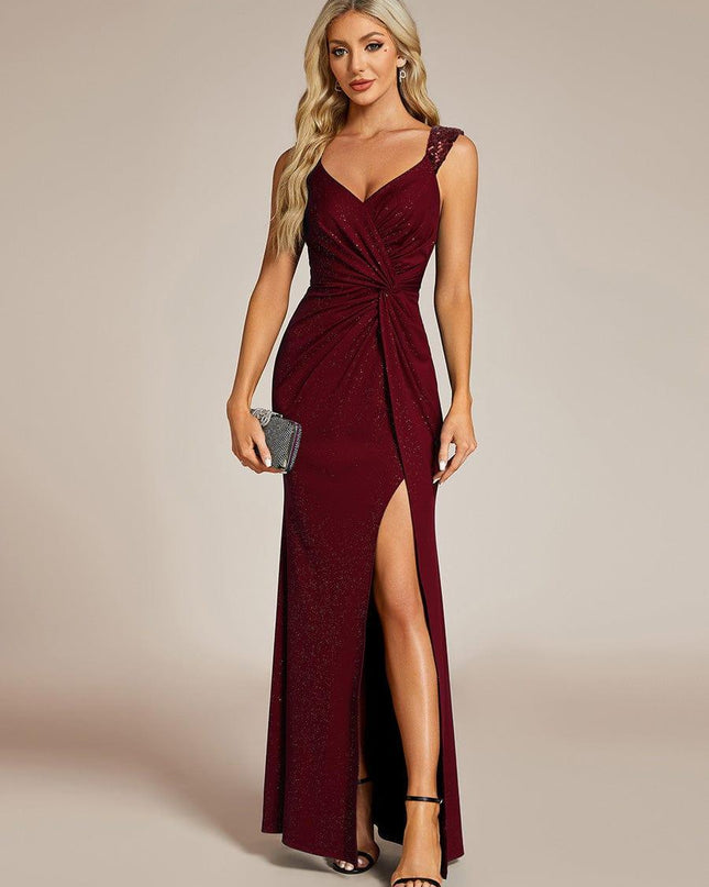 Rebecca | Bodycon V-Neck Sleeveless Evening Dress