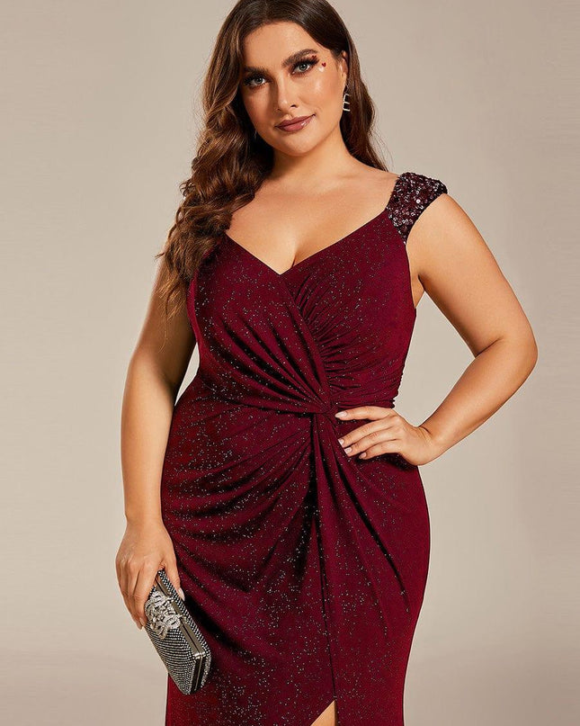 Rebecca | Bodycon V-Neck Sleeveless Evening Dress