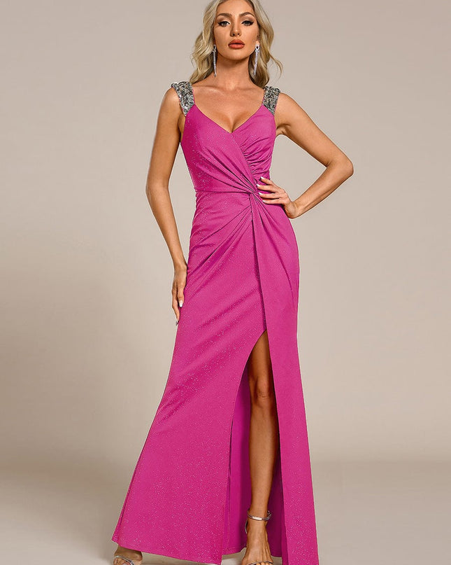 Rebecca | Bodycon V-Neck Sleeveless Evening Dress