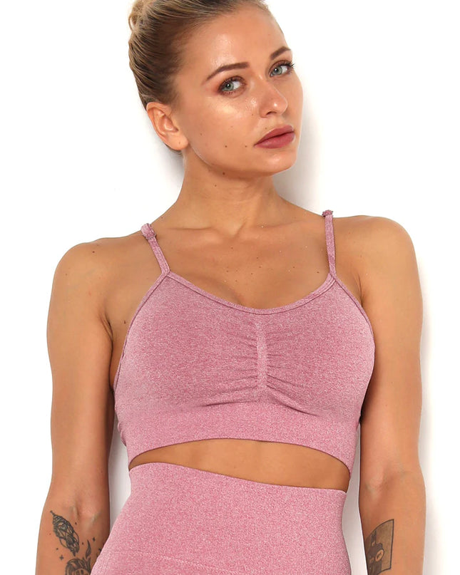 Apex | Seamless Sports Bra – Bold Support & Comfort -Pale Violet Red