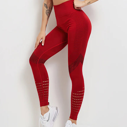 Aura | Seamless Leggings for Women – Athletic Fit - Dark Red