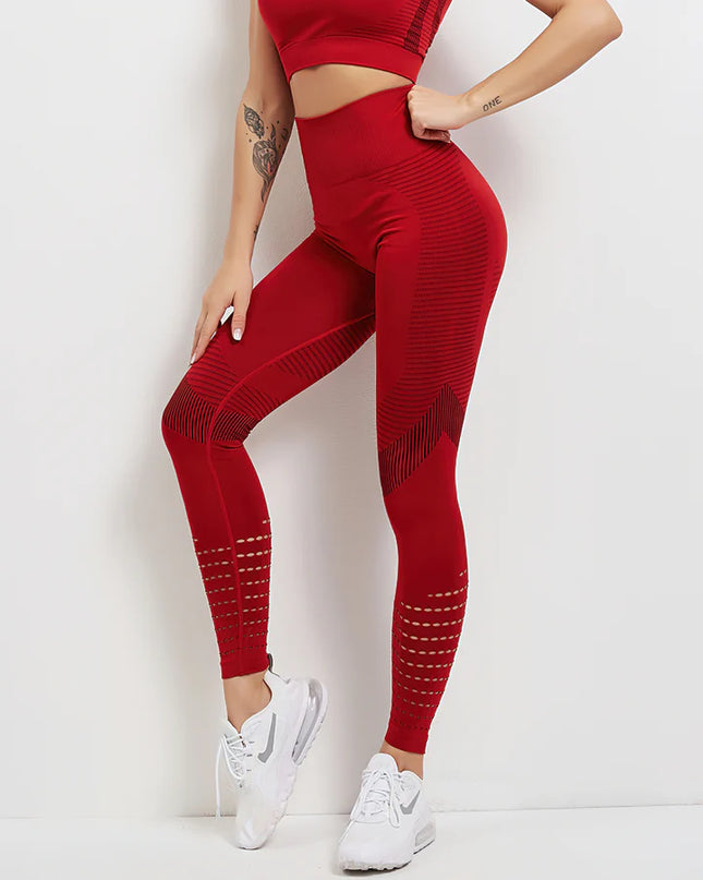 Aura | Seamless Leggings for Women – Athletic Fit - Dark Red