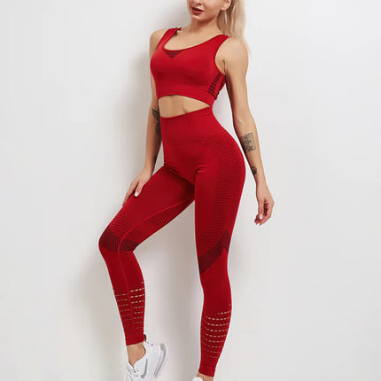 Aura | Seamless Leggings for Women – Athletic Fit - Dark Red