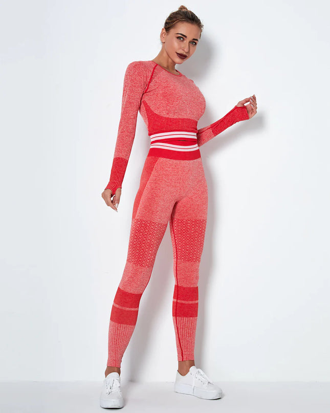 Horizon | Long Sleeve Active Top – Dynamic Energy Meets Seamless Performance - Red York