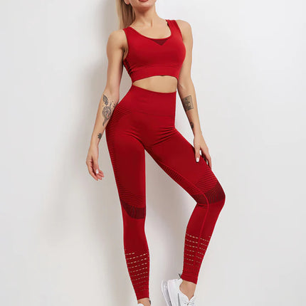 Aura | Seamless Leggings for Women – Athletic Fit - Dark Red