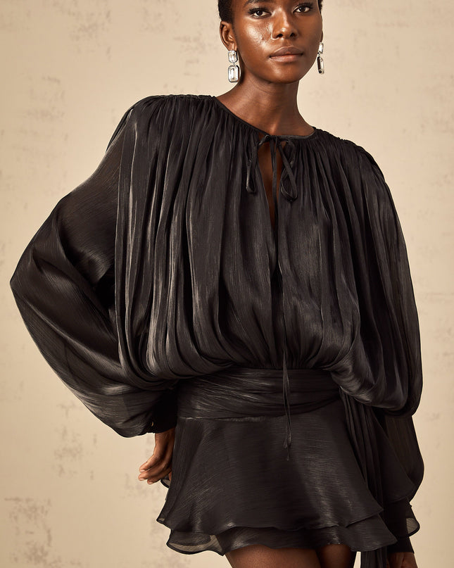 Reese | Pleated Ruffled Mini Dress Concert Outfit