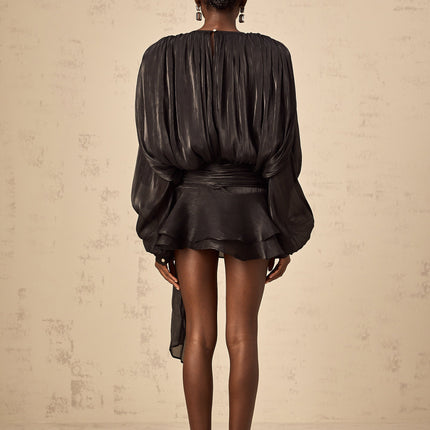 Reese | Pleated Ruffled Mini Dress Concert Outfit