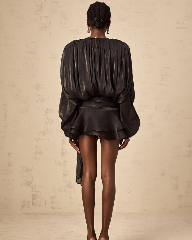 Reese | Pleated Ruffled Mini Dress Concert Outfit