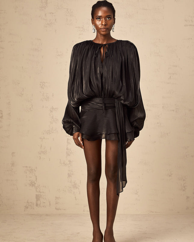 Reese | Pleated Ruffled Mini Dress Concert Outfit