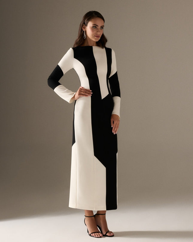 Rosamund | Fitted Waist Wedding Guest Midi Dress