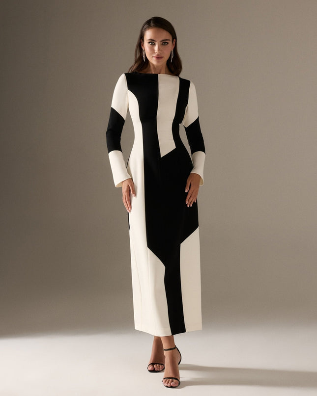 Rosamund | Fitted Waist Wedding Guest Midi Dress