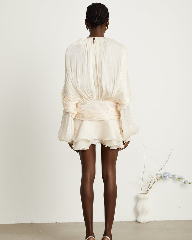 Rylan | Pleated Ruffled Mini Dress Concert Outfit