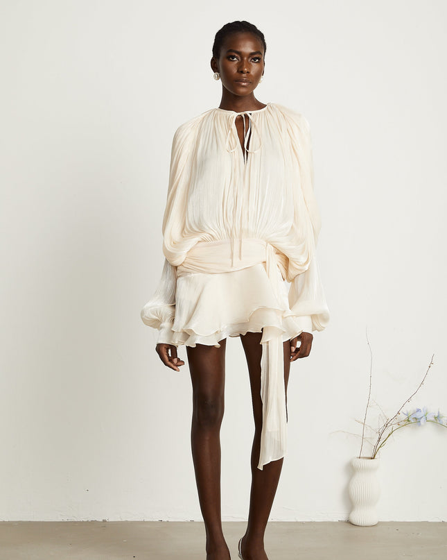 Rylan | Pleated Ruffled Mini Dress Concert Outfit