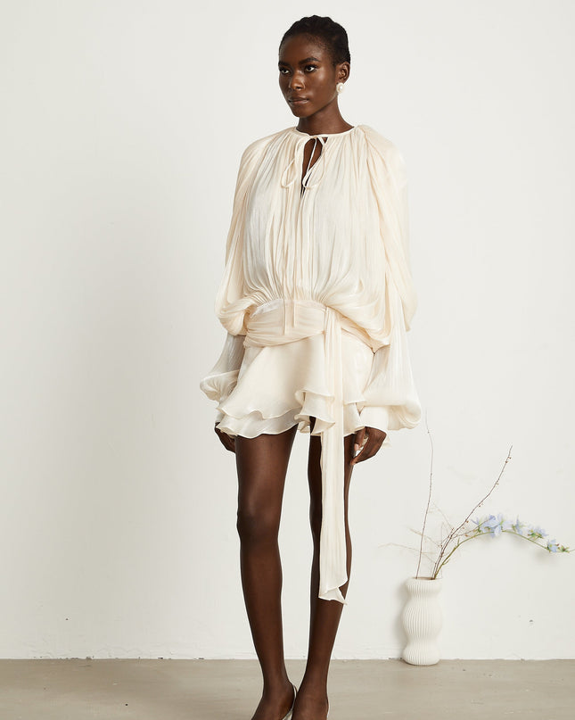 Rylan | Pleated Ruffled Mini Dress Concert Outfit