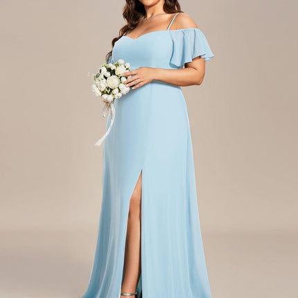 Saoirse | Cold-Shoulder Floor-Length Bridesmaid Dress
