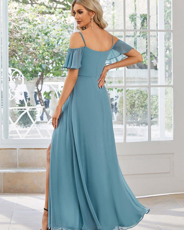 Saoirse | Cold-Shoulder Floor-Length Bridesmaid Dress