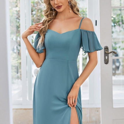 Saoirse | Cold-Shoulder Floor-Length Bridesmaid Dress