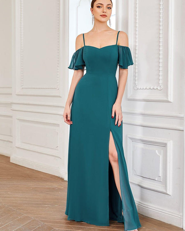 Saoirse | Cold-Shoulder Floor-Length Bridesmaid Dress