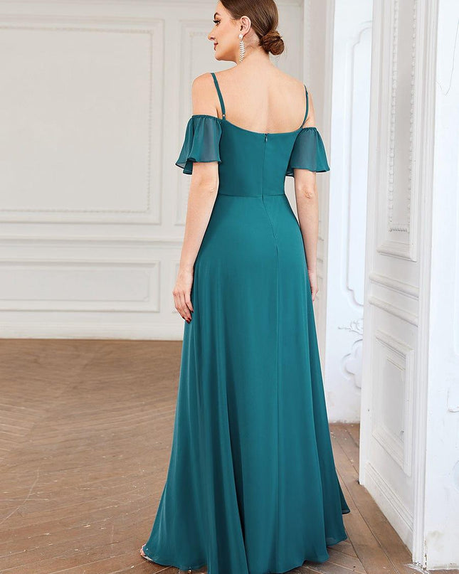 Saoirse | Cold-Shoulder Floor-Length Bridesmaid Dress