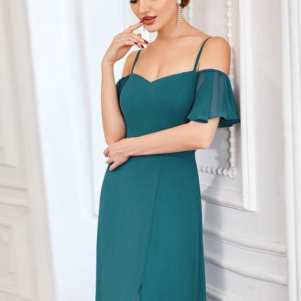 Saoirse | Cold-Shoulder Floor-Length Bridesmaid Dress