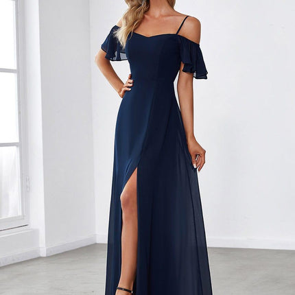 Saoirse | Cold-Shoulder Floor-Length Bridesmaid Dress