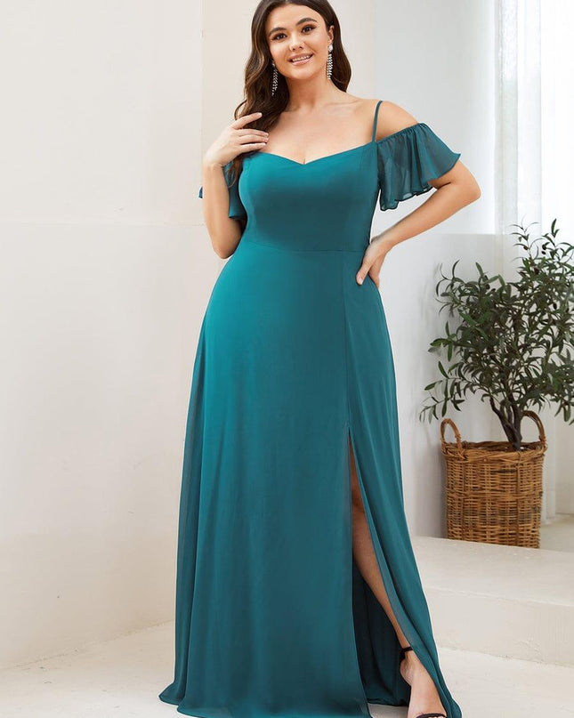 Saoirse | Cold-Shoulder Floor-Length Bridesmaid Dress