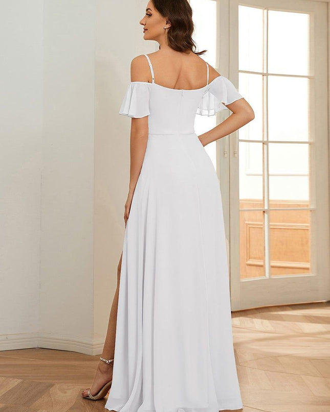 Saoirse | Cold-Shoulder Floor-Length Bridesmaid Dress