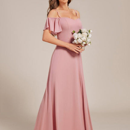 Saoirse | Cold-Shoulder Floor-Length Bridesmaid Dress