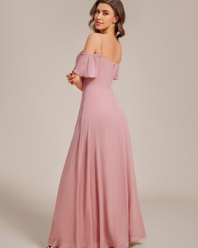 Saoirse | Cold-Shoulder Floor-Length Bridesmaid Dress