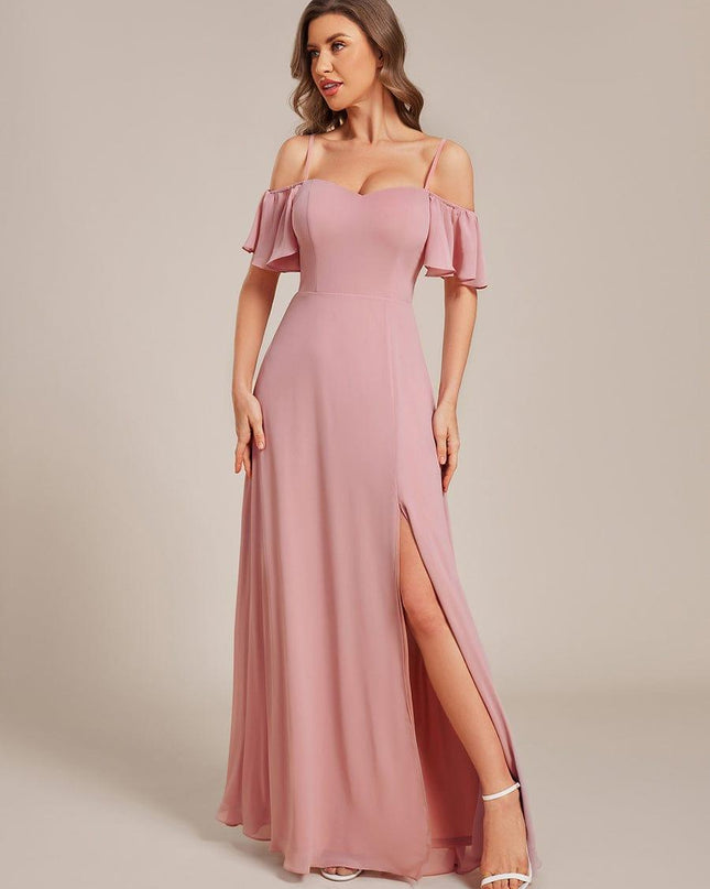 Saoirse | Cold-Shoulder Floor-Length Bridesmaid Dress