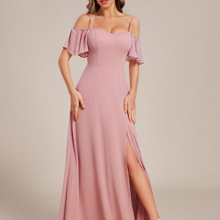 Saoirse | Cold-Shoulder Floor-Length Bridesmaid Dress