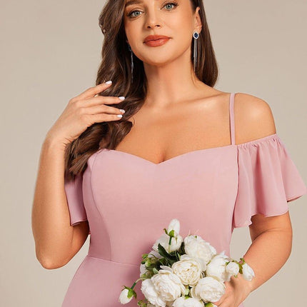 Saoirse | Cold-Shoulder Floor-Length Bridesmaid Dress