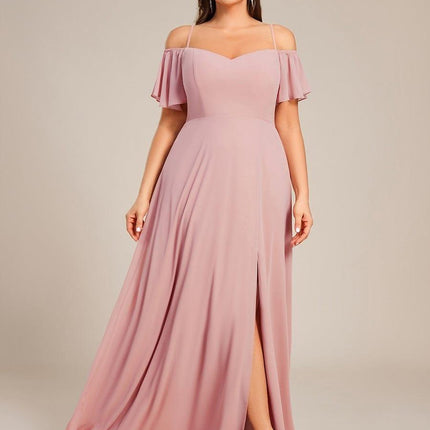 Saoirse | Cold-Shoulder Floor-Length Bridesmaid Dress