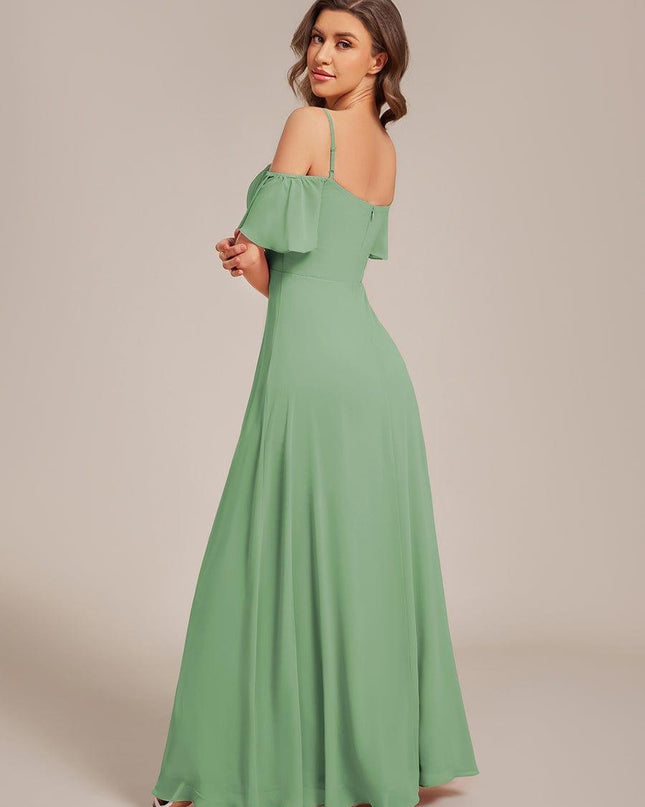 Saoirse | Cold-Shoulder Floor-Length Bridesmaid Dress