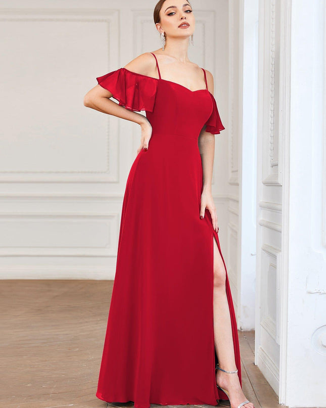 Saoirse | Cold-Shoulder Floor-Length Bridesmaid Dress