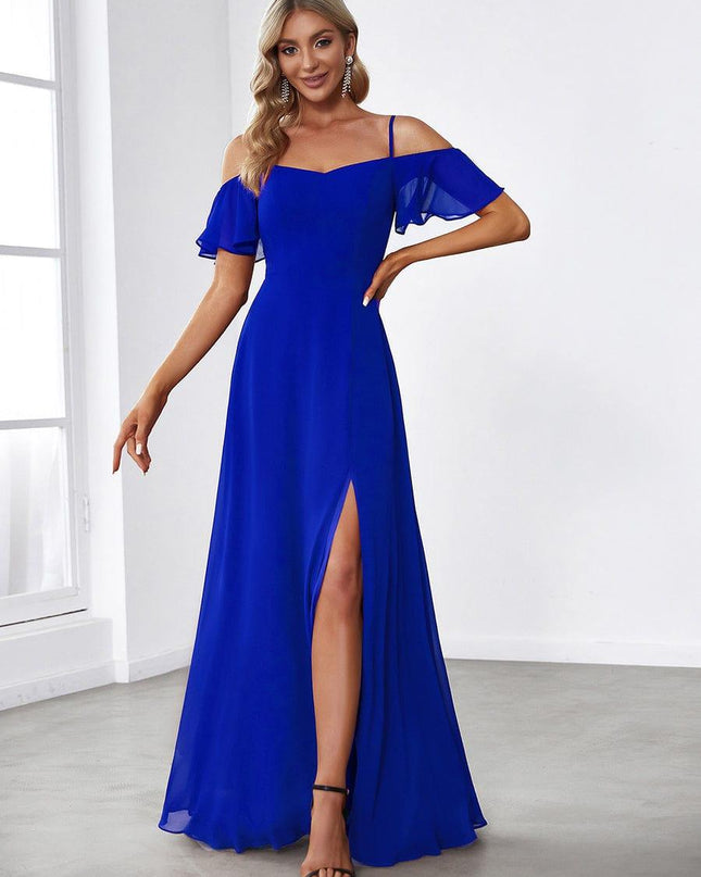 Saoirse | Cold-Shoulder Floor-Length Bridesmaid Dress