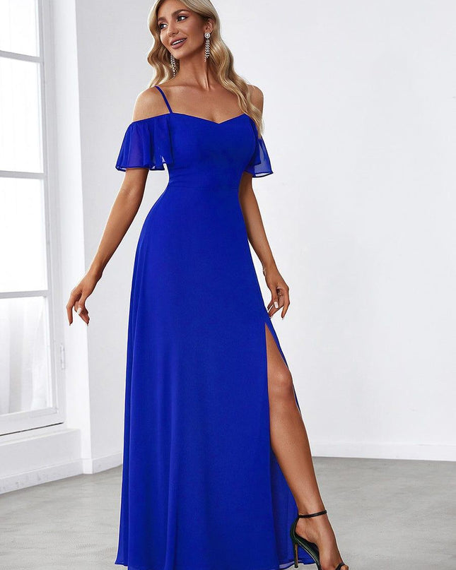 Saoirse | Cold-Shoulder Floor-Length Bridesmaid Dress