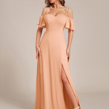 Saoirse | Cold-Shoulder Floor-Length Bridesmaid Dress
