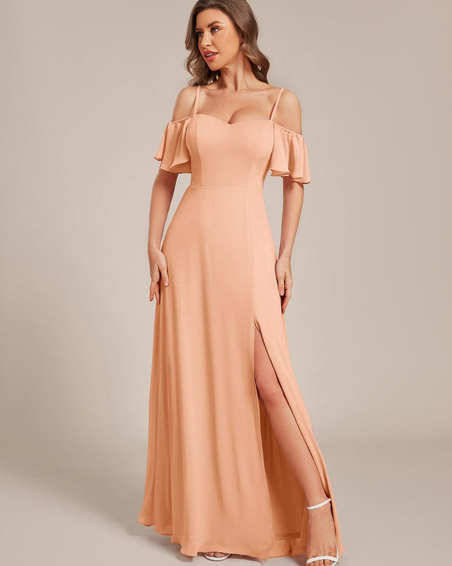 Saoirse | Cold-Shoulder Floor-Length Bridesmaid Dress