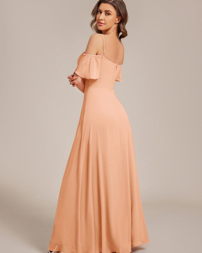 Saoirse | Cold-Shoulder Floor-Length Bridesmaid Dress