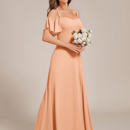 Saoirse | Cold-Shoulder Floor-Length Bridesmaid Dress