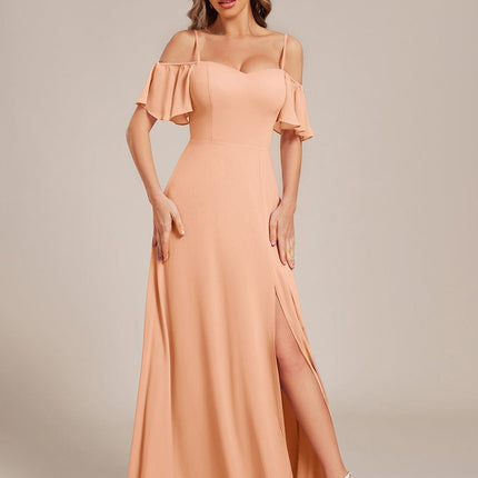 Saoirse | Cold-Shoulder Floor-Length Bridesmaid Dress