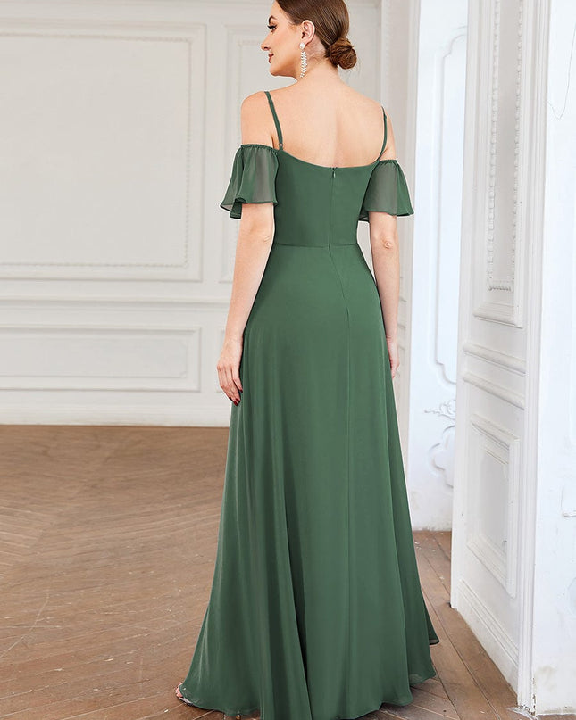 Saoirse | Cold-Shoulder Floor-Length Bridesmaid Dress