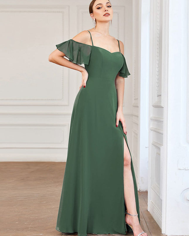 Saoirse | Cold-Shoulder Floor-Length Bridesmaid Dress