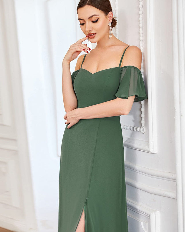 Saoirse | Cold-Shoulder Floor-Length Bridesmaid Dress