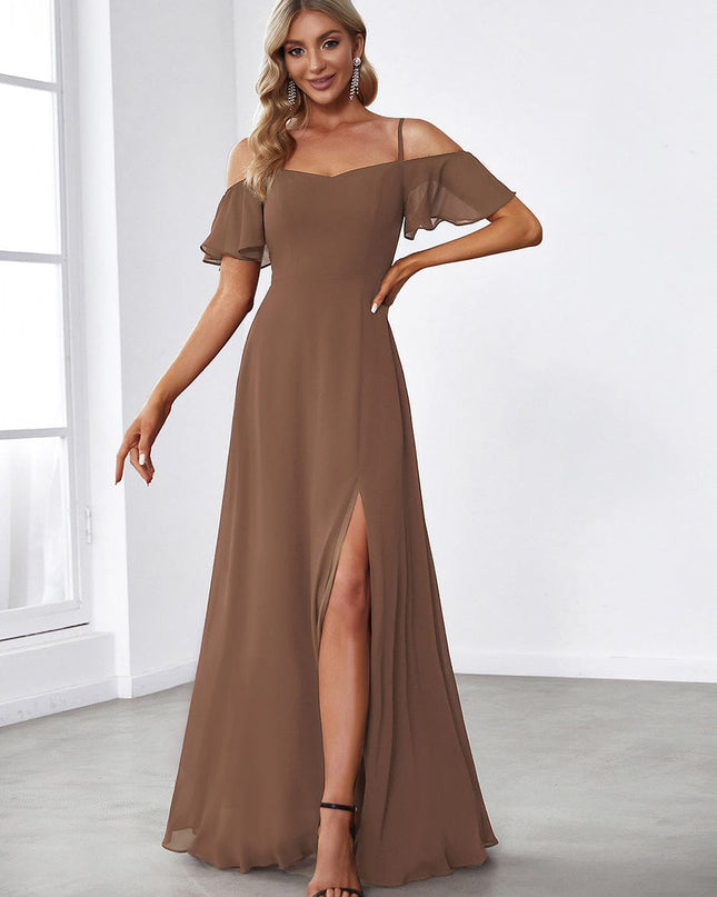 Saoirse | Cold-Shoulder Floor-Length Bridesmaid Dress