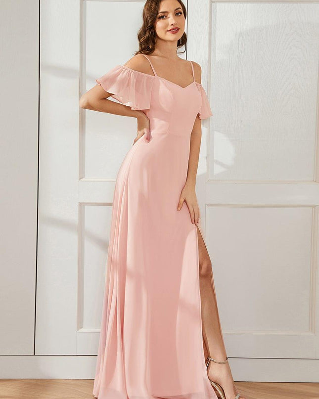 Saoirse | Cold-Shoulder Floor-Length Bridesmaid Dress