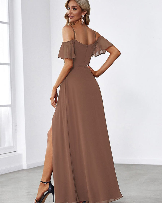 Saoirse | Cold-Shoulder Floor-Length Bridesmaid Dress