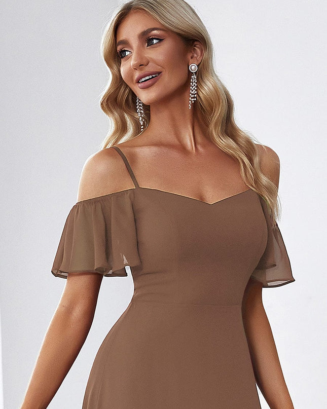 Saoirse | Cold-Shoulder Floor-Length Bridesmaid Dress