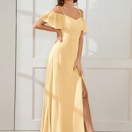 Saoirse | Cold-Shoulder Floor-Length Bridesmaid Dress